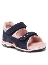 Lasocki Kids Sandały CI12-2566-11A Granatowy. Niebieskie sandały dziewczęce Lasocki Kids, ze skóry, bez zapięcia. Za 99.99 zł.