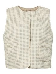 Pieces Kamizelka "Pcsaria" w kolorze beżowym rozmiar: XL. Brązowe kamizelki damskie Pieces, xl. Za 134.95 zł.
