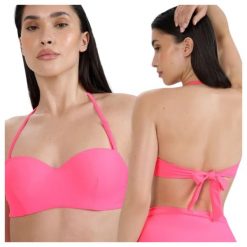 Góra od bikini damska 4F 4FWSS25UBKTF072. Fioletowe bikini damskie 4f, bez wzorów, moda ciążowa. Za 79.99 zł.