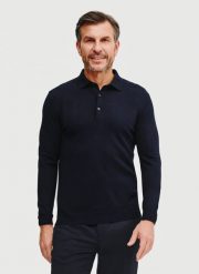 PAKO LORENTE – Sweter polo w kolorze granatowym. Swetry męskie Pako Lorente, na wiosnę, m, bez wzorów, z poliesteru, bez kołnierzyka. Za 299.99 zł.