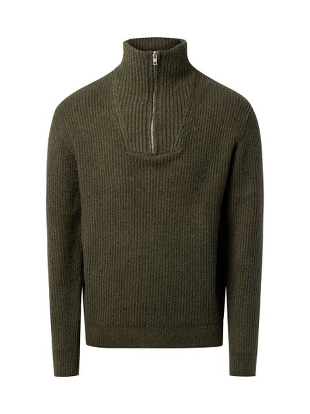 Redefined Rebel Męski sweter z dzianiny - RRFontana Mężczyźni Bawełna zielony wypukły wzór tkaniny, M. Zielone swetry męskie Redefined Rebel, m, bez wzorów, z bawełny, bez kołnierzyka. Za 299.95 zł.