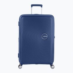 Walizka podróżna American Tourister Soundbox 1. Niebieskie walizki męskie AMERICAN TOURISTER, bez wzorów. Za 709.99 zł.