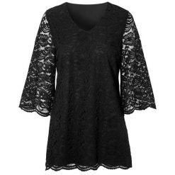 Cellbes Tunika czarny female czarny 34/36. Czarne tuniki damskie Cellbes, bez wzorów, z dżerseju, bez kołnierzyka, bez ramiączek. W wyprzedaży za 85.00 zł.