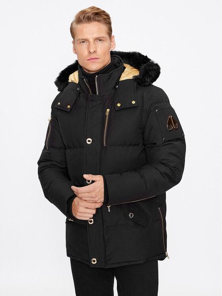 Moose Knuckles Kurtka puchowa Gold 3Q Jacket Sharling M32MJ128GS Czarny Regular Fit. Czarne kurtki męskie Moose Knuckles, m, bez wzorów, z bawełny, bez kaptura. Za 6,199.00 zł.