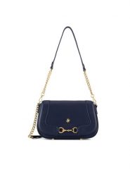 Beverly Hills Polo Club Torebka BHPC-K-045-06 Granatowy. Niebieskie listonoszki damskie Beverly Hills Polo Club, bez wzorów, z materiału, bez dodatków. Za 199.99 zł.