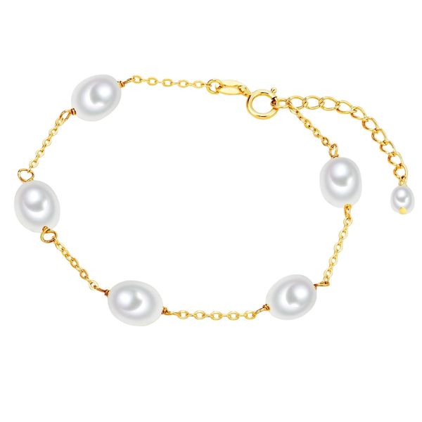 Valero Pearls Bransoletka Srebro wysokiej próby Żółte złoto Bransoletki 1 ct Damski. Żółte bransoletki damskie Valero Pearls, pozłacane. Za 189.99 zł.