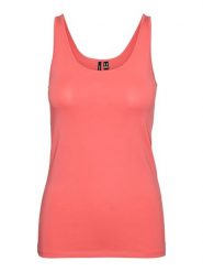 Vero Moda Top w kolorze koralowym rozmiar: S. Czerwone topy damskie Vero Moda, s, bez wzorów, bez kołnierzyka. Za 45.97 zł.