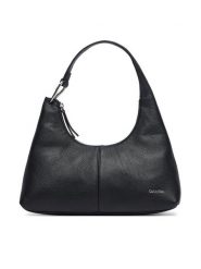 Calvin Klein Torebka Slouchy Leather Shoulder Bag LV04F3657G Czarny. Czarne torebki klasyczne damskie CALVIN KLEIN, bez wzorów, ze skóry, bez dodatków. Za 899.99 zł.