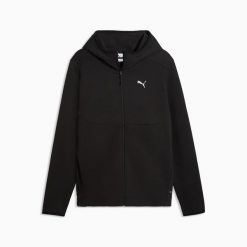 Bluza sportowa z kapturem męska Puma PUMATECH FZ DK 69218501. Czarne bluzy sportowe męskie Puma, m, z bawełny. Za 212.81 zł.