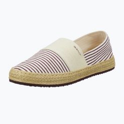 Espadryle damskie GANT Raffiaville. Brązowe espadryle damskie Gant, bez wzorów, ze skóry, bez obcasa. Za 299.99 zł.