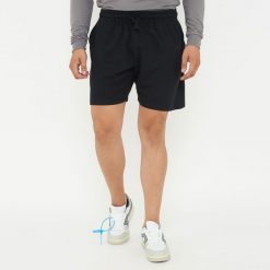 Spodenki sportowe męskie czarne F7 60% bawełna 40% poliester. Czarne szorty męskie Legea, m, z bawełny, na fitness i siłownię. Za 68.00 zł.