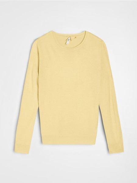 Lekki sweter basic - żółty. Żółte swetry klasyczne damskie Sinsay, l, bez kołnierzyka. Za 29.99 zł.