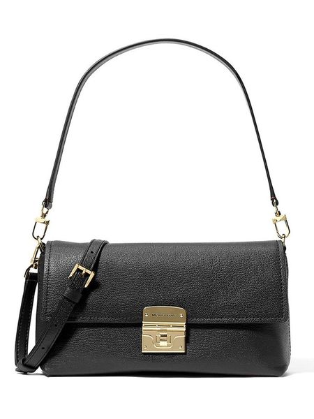 Michael Kors Skórzana torebka w kolorze czarnym - 27 x 15 x 7 cm rozmiar: onesize. Czarne torebki klasyczne damskie Michael Kors, bez wzorów, z materiału, bez dodatków. Za 852.53 zł.