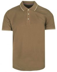 Klasyczna, Męska Koszulka Polo - Adriano Guinari - Camel. Brązowe koszulki polo męskie Adriano Guinari, l, bez wzorów, z bawełny, bez ramiączek. Za 125.00 zł.