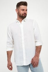 Koszula męska lniana ARMANI EXCHANGE. Koszule męskie Armani Exchange, l, bez wzorów, bez kołnierzyka, bez ramiączek. W wyprzedaży za 415.20 zł.