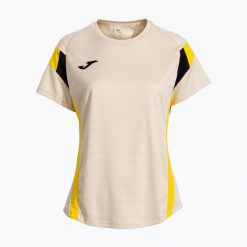 Koszulka tenisowa damska Joma Montreal. Brązowe topy sportowe damskie Joma, s, bez wzorów, bez ramiączek. Za 109.99 zł.