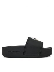 KARL LAGERFELD Klapki Kondo Maxi KL80805A Czarny. Czarne klapki damskie Karl Lagerfeld, bez wzorów, z tworzywa sztucznego, bez obcasa. Za 419.99 zł.