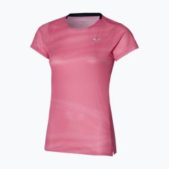 Koszulka do biegania damska Mizuno Premium Aero Tee. Czerwone t-shirty damskie Mizuno, s, bez wzorów, z materiału, bez kołnierzyka. Za 119.99 zł.