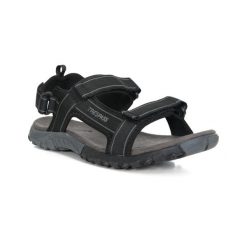 Trespass Alderley - Męskie sandały trekkingowe w kolorze czarnym. Czarne sandały męskie Trespass, bez zapięcia. Za 257.00 zł.
