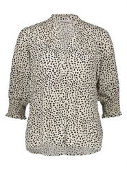 ONLY Bluzka w kolorze kremowo-czarnym rozmiar: M. Brązowe bluzki damskie Only, m, bez wzorów, z wiskozy, bez kołnierzyka, bez ramiączek. Za 91.99 zł.