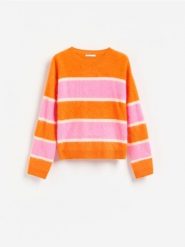 Wełniany sweter - wielobarwny. Swetry klasyczne damskie Reserved, l, z wełny, bez kołnierzyka. Za 259.99 zł.