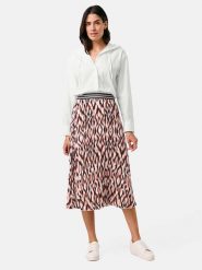 Gerry Weber Spódnica w kolorze kremowo-czarno-jasnoróżowym rozmiar: 38. Brązowe spódniczki damskie Gerry Weber, bez wzorów, midi, proste. Za 215.21 zł.
