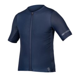 Koszulka wyścigowa Endura Pro Sl, atramentowo-niebieska. Niebieskie bluzki sportowe damskie ENDURA, s, z dzianiny, bez kołnierzyka, bez ramiączek. Za 389.99 zł.