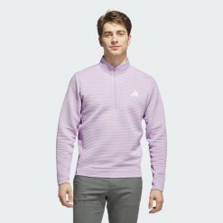 Zakładana przez głowę bluza Ultimate365 Dwr Textured Quarter Zip. Czerwone bluzy bez kaptura męskie Adidas, s, z materiału. Za 329.00 zł.