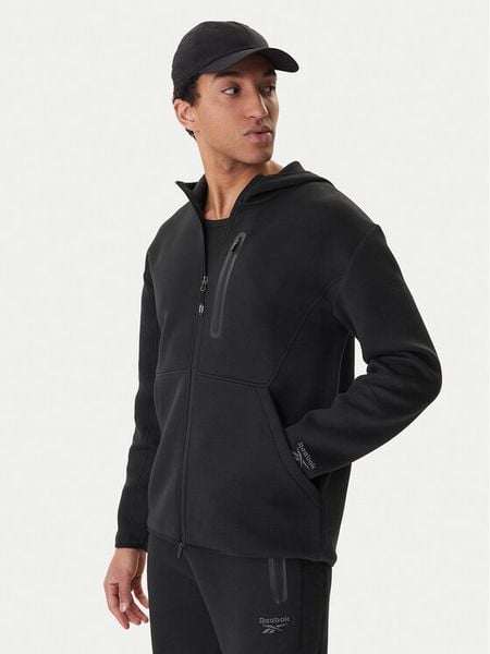 Reebok Bluza Anderson RK25544CCM Czarny Regular Fit. Czarne bluzy bez kaptura męskie Reebok, m, z syntetyku. Za 299.99 zł.