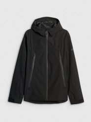 4F Kurtka przejściowa membrana 5000 męska - czarna M. Czarne kurtki męskie 4f, m, bez wzorów, z materiału, bez kaptura. Za 349.99 zł.