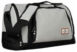 Torba sportowa Peterson PTN NB22034 szaro-czarna. Czarne torby podróżne damskie Peterson, bez wzorów, z tkaniny. Za 91.98 zł.
