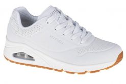 Buty sportowe Sneakersy damskie, Skechers Uno-Stand on Air. Białe buty sportowe na co dzień damskie Skechers, bez wzorów, z materiału, trekkingowe. Za 366.00 zł.
