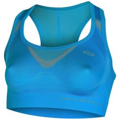 Damski stanik sportowy Brubeck Crop Top lazurowy M CR10070. Niebieskie biustonosze sportowe damskie Brubeck, bez wzorów. Za 64.99 zł.