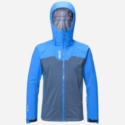 Kurtka Alpinistyczna Millet Kamet Gore-Tex Wodoodporna i Oddychająca. Niebieskie kurtki męskie Millet, na zimę, l, bez wzorów, z gore-texu, z kapturem. Za 2,060.10 zł.