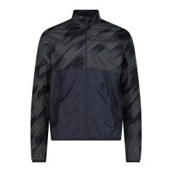 Lekka kurtka techniczna CMP. Czarne kurtki treningowe męskie CMP, m, bez wzorów, do biegania. Za 239.00 zł.