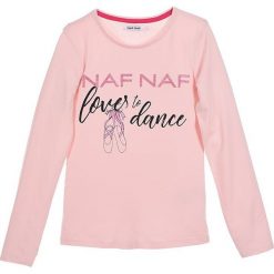 Koszulka w kolorze jasnoróżowym. Czerwone koszulki dziewczęce Daniel Hechter, Naf Naf Kids, bez wzorów, bez ramiączek. W wyprzedaży za 29.95 zł.