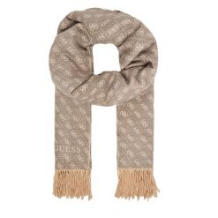 Szalik Guess. Brązowe szaliki i kominy damskie Guess, z aplikacjami. Za 239.99 zł.