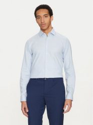 Calvin Klein Koszula K10K114307 Błękitny Slim Fit. Niebieskie koszule męskie CALVIN KLEIN, m, bez wzorów, z bawełny, bez kołnierzyka, bez ramiączek. Za 279.99 zł.