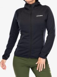 Bluza polarowa damska Berghaus Heuberg Hoody. Czarne bluzy z kapturem damskie Berghaus, xl, z materiału. Za 419.99 zł.