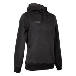 Bluza do hokeja na trawie damska Korok FH500. Czarne bluzy bez kaptura damskie KOROK, m, z bawełny. Za 99.99 zł.