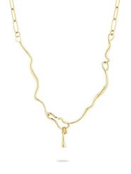 Liebeskind Naszyjnik z elementem ozdobnym - dł. 45 cm rozmiar: onesize. Żółte naszyjniki damskie Liebeskind, ze stali. Za 230.59 zł.