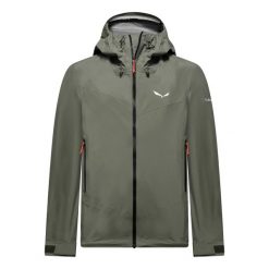 Wodoodporna męska kurtka sportowa Salewa ORTLES. Brązowe kurtki treningowe męskie Salewa, na zimę, l, bez wzorów, z hardshellu, do biegania. Za 1,648.00 zł.