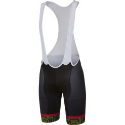 Castelli Volo Bibshort Black/Yellow Fluo XXL. Czarne szorty męskie Castelli, m, z lycry, na fitness i siłownię. Za 435.00 zł.
