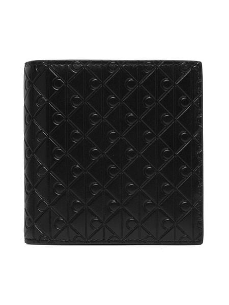 Calvin Klein Portfel Embossed Emblem Trifold LV04D1145G Czarny. Czarne portfele męskie CALVIN KLEIN, bez wzorów, ze skóry. Za 329.99 zł.