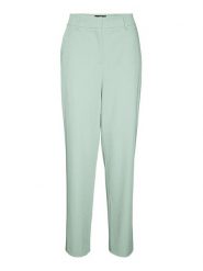 Vero Moda Spodnie "Zelda" w kolorze jasnozielonym rozmiar: 34/L32. Zielone spodnie materiałowe damskie Vero Moda, bez wzorów, z materiału, z podwyższonym stanem. Za 41.69 zł.