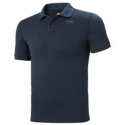 Aktywna koszulka polo Helly Hansen Lifa Solen SS. Niebieskie koszulki polo męskie Helly Hansen, m, bez wzorów, bez ramiączek. Za 310.00 zł.