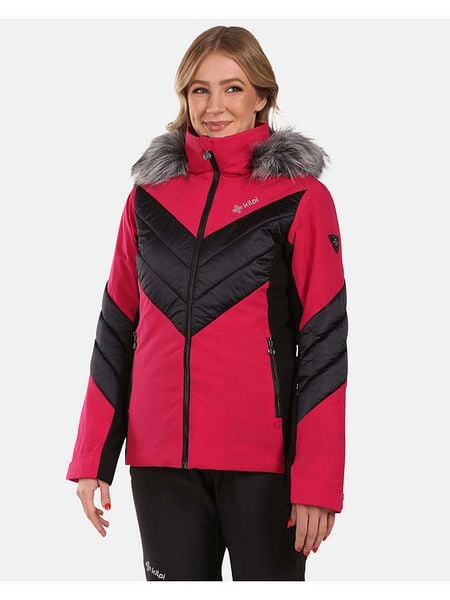 Kilpi Kurtka narciarska "Lin" w kolorze różowo-czarnym rozmiar: 38. Czarne kurtki narciarskie i snowboardowe damskie Kilpi, m, bez wzorów, bez kaptura, narciarskie. Za 480.90 zł.