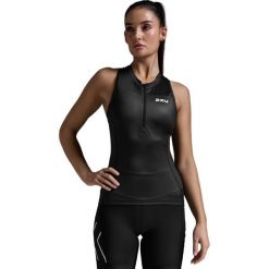 Tank top rowerowy damski 2XU Core Tri Tank. Czarne topy damskie 2XU, l, bez wzorów, bez kołnierzyka. Za 339.99 zł.