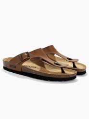 BACKSUN Japonki "Singapore" w kolorze karmelownym rozmiar: 45. Brązowe klapki i japonki męskie Backsun. Za 143.95 zł.