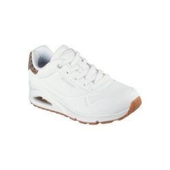 Buty SKECHERS UNO JUNGLE NITE Biały. Białe buty sportowe na co dzień damskie Skechers, bez wzorów, ze skóry ekologicznej. Za 406.08 zł.